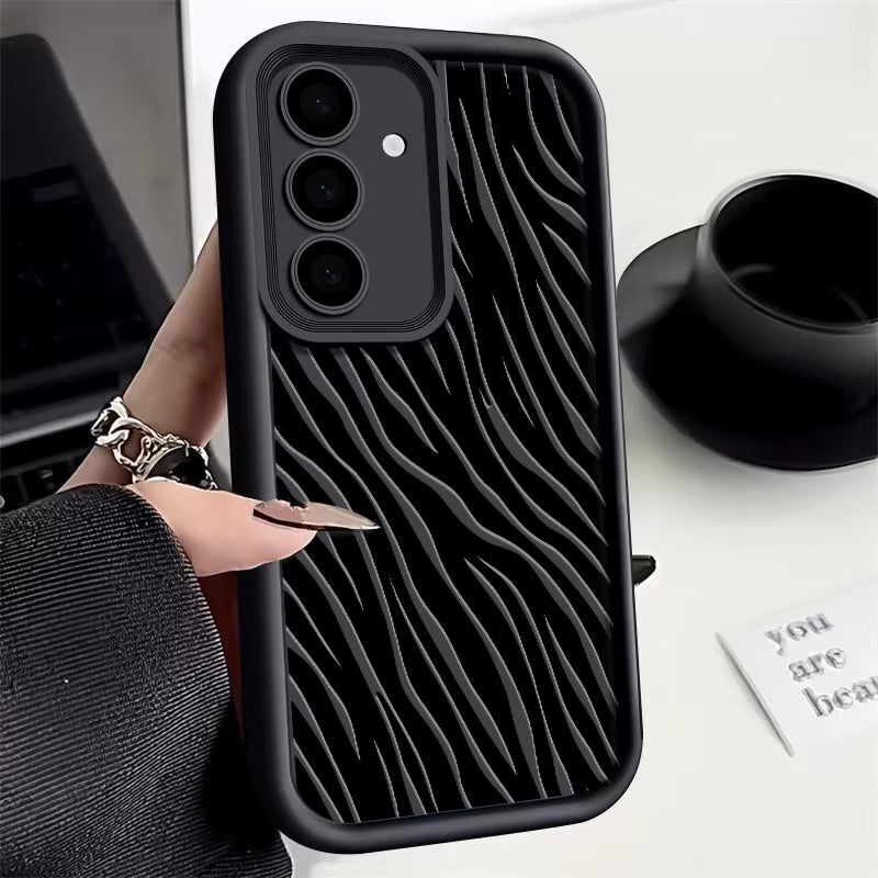 Striped Phone Case for Samsung Galaxy S24 S23 Ultra S22 S21 S20 FE A56 A34 A16 A36 A15 A35 A52 A54 A55 5G Capa S25 Ultra Edge